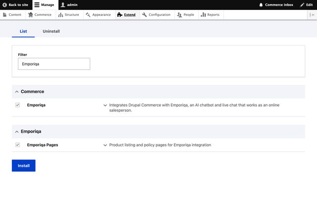 Drupal Commerce: Install the module from drupal.org