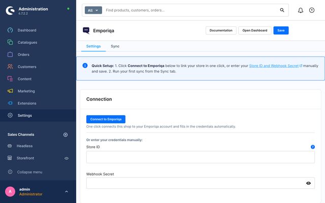 Shopware: Connect your store in one click